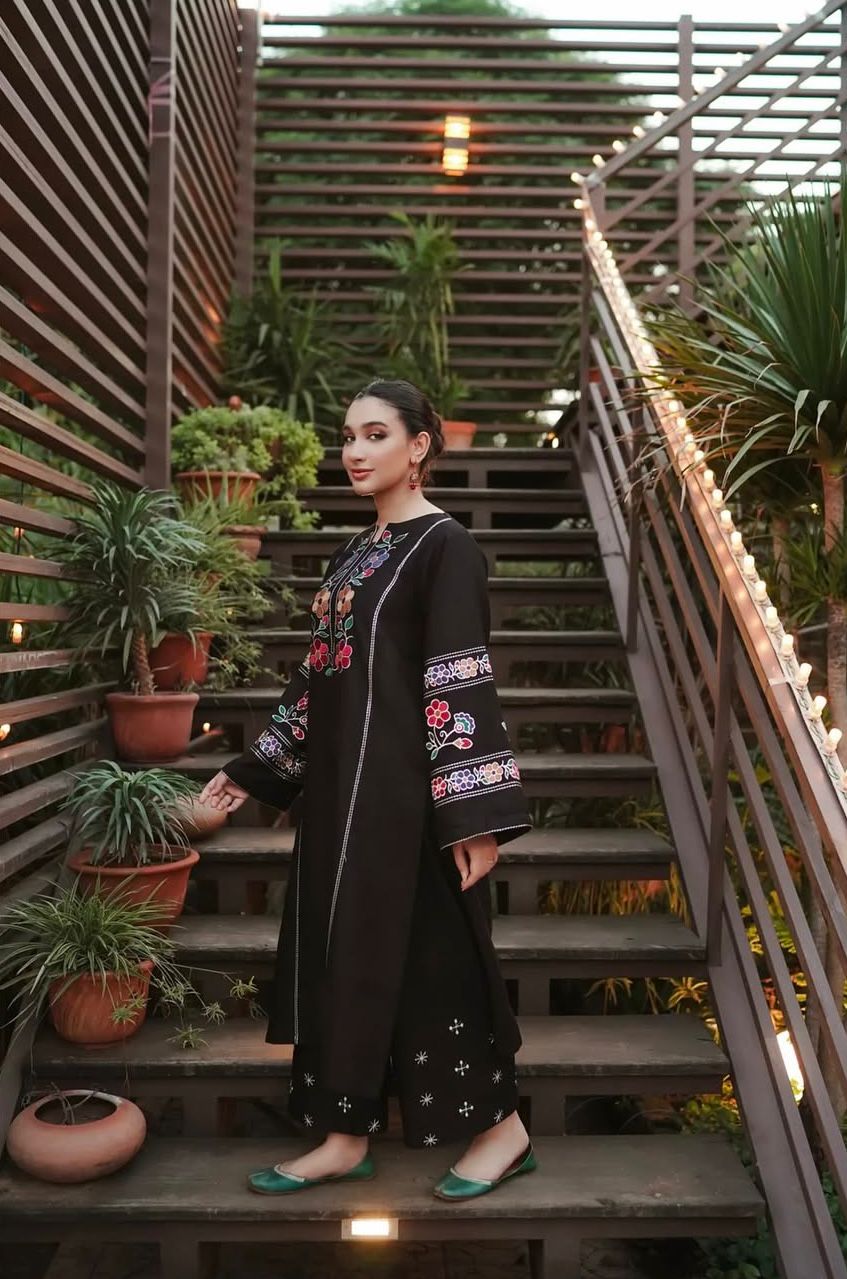 Embroidery cotton 2pc stitched dress