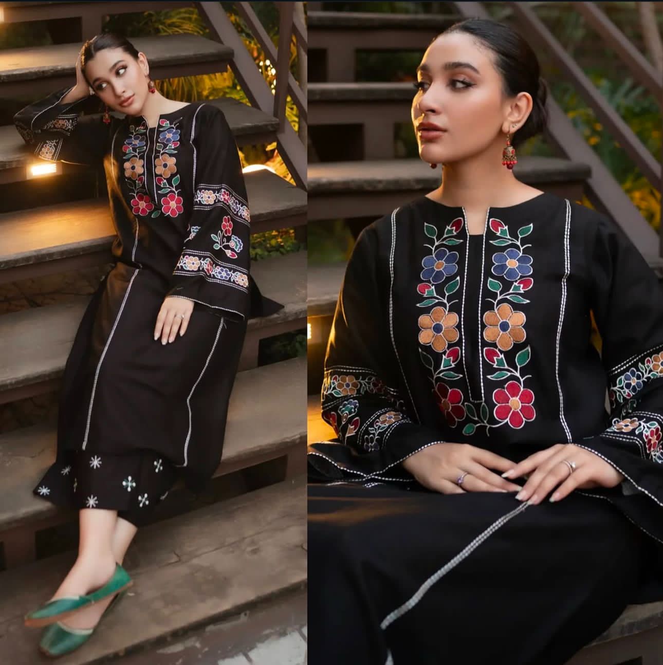 Embroidery cotton 2pc stitched dress