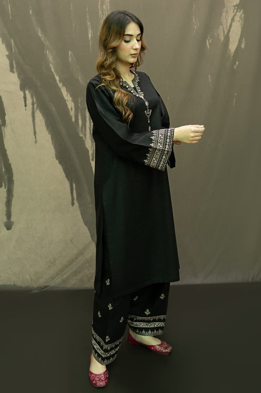 Black  Iris Embroidered 2pcs