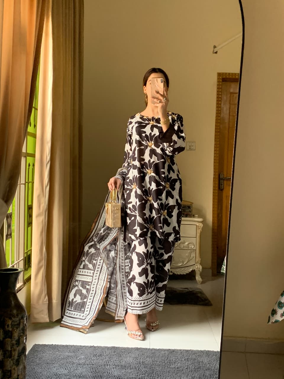 Aniqa Long line Stitched Silk Lawn 3-Piece Collection