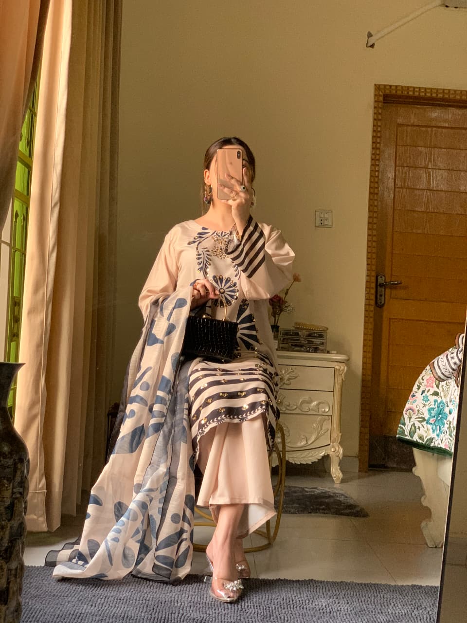 Huria Longline Stitched 3-Piece