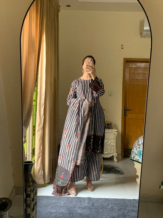 Samira Premium Long-Length Stitched 3-Piece