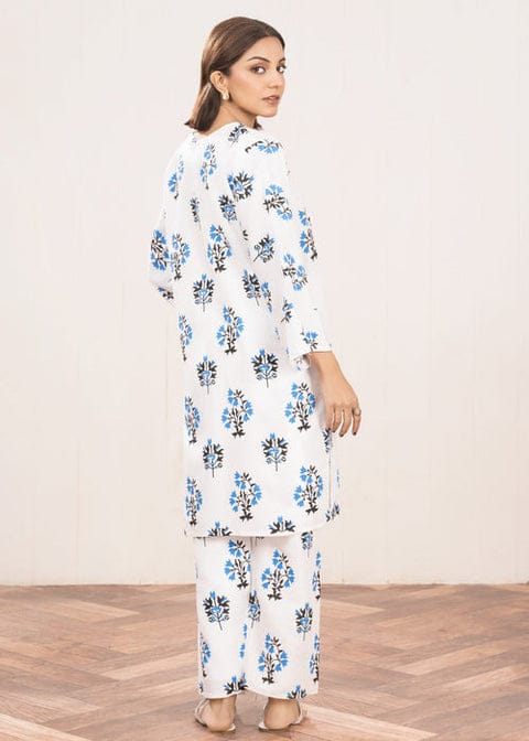 Iqra Kanwal Design Elegant look printed 2 pieces (white)