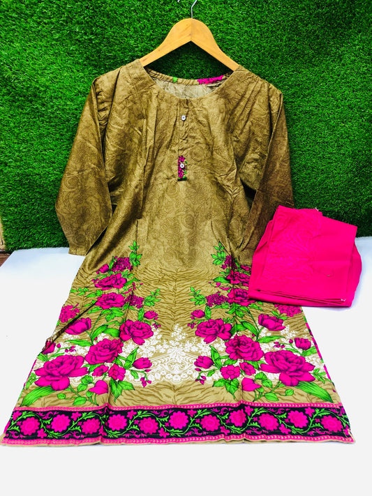 Stitched 2-Piece Set Digital Printed Outfit