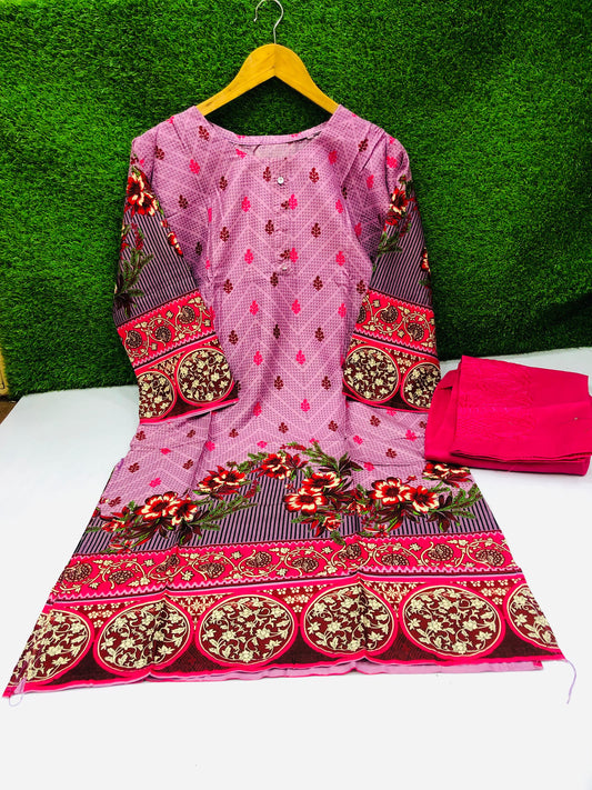 Stitched 2-Piece Set Digital Printed Outfit