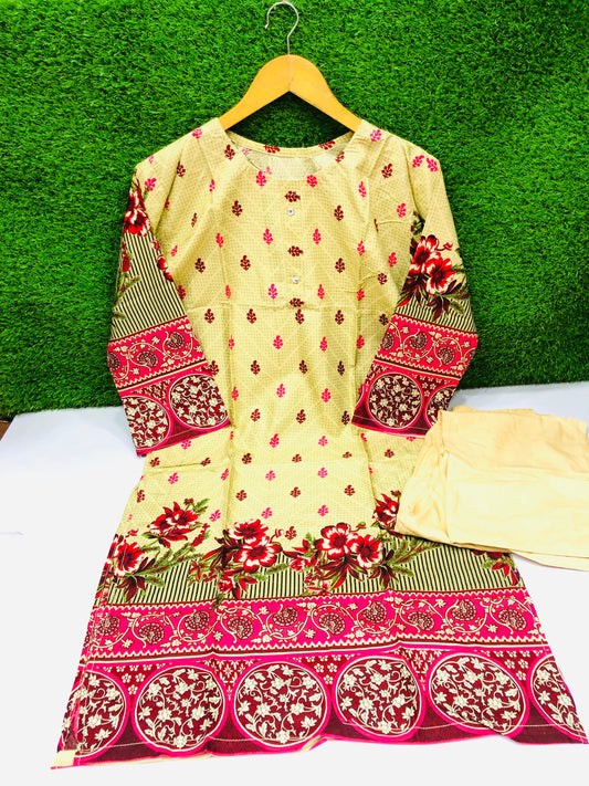 Stitched 2-Piece Set Digital Printed Outfit