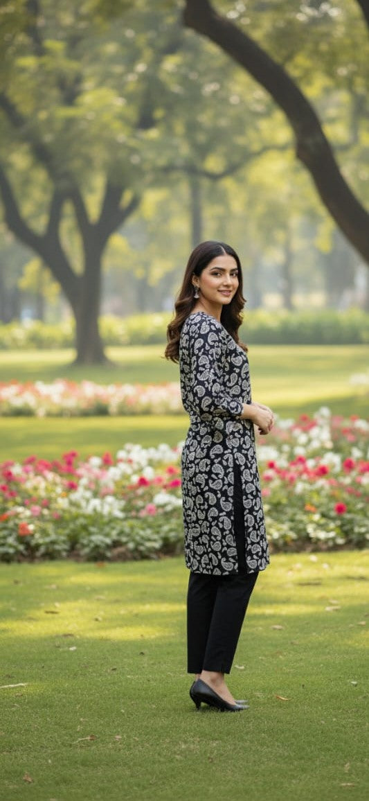 Stitched 2-Piece Set Digital Printed Outfit