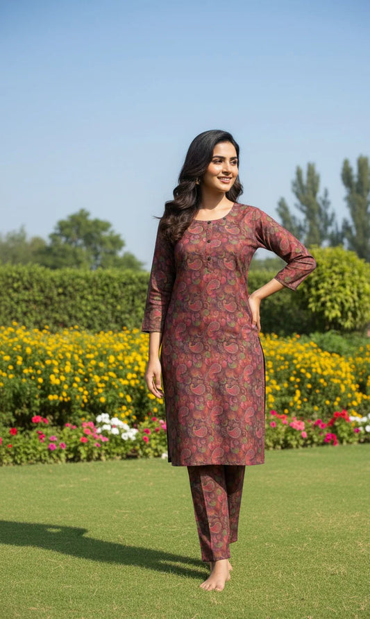 Dhanak Digital Print 2piece Suits for Winters