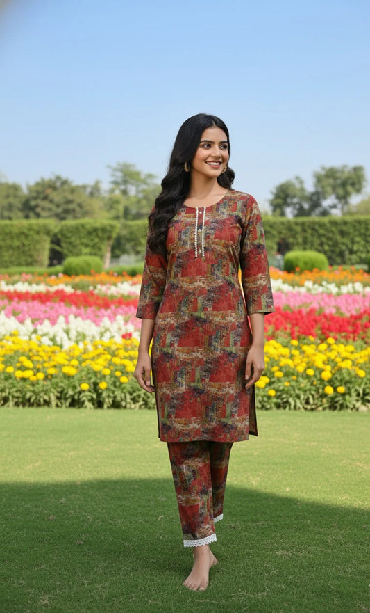 Dhanak Digital Print 2piece Suits for Winters