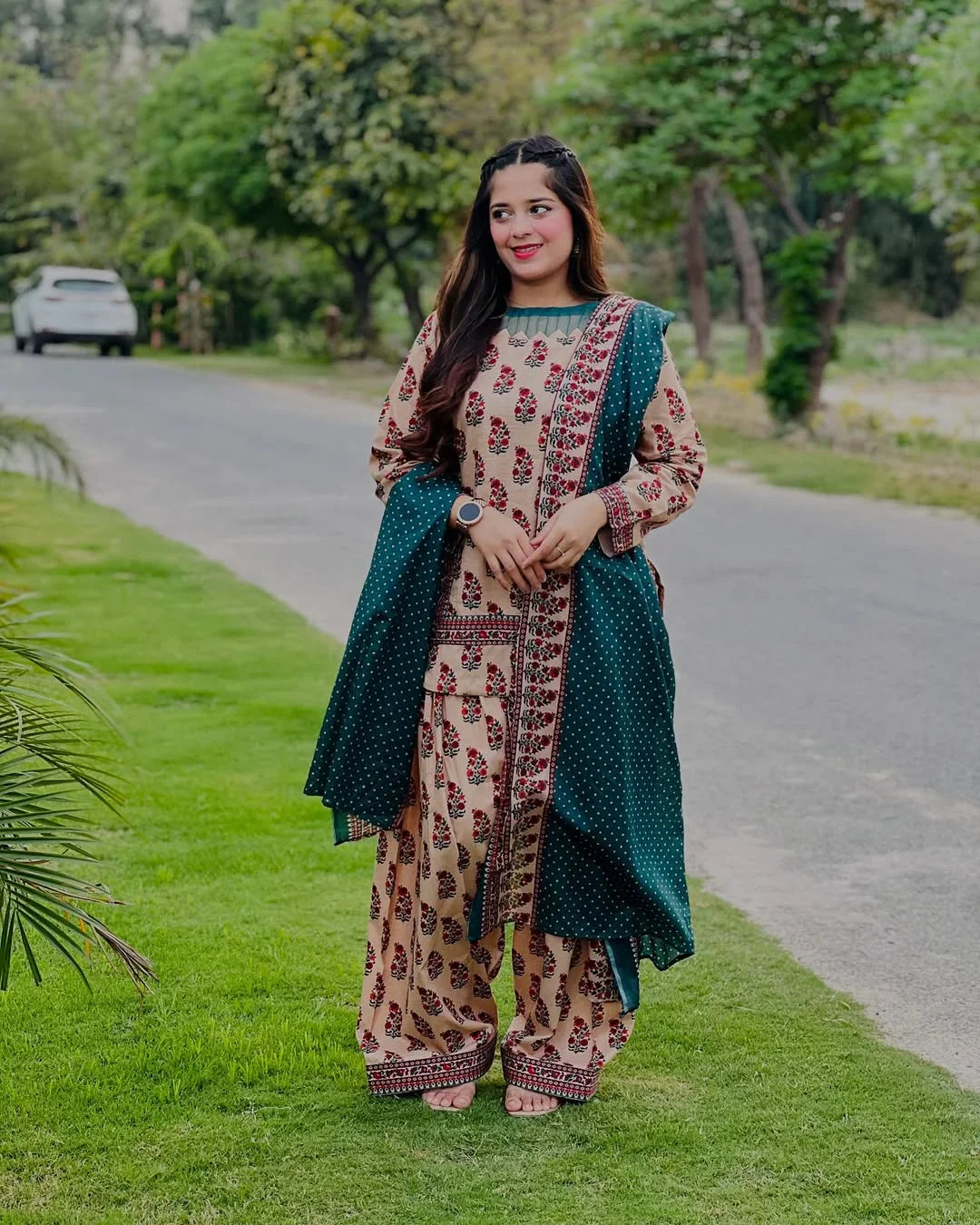 Special Edition Digital Printed Lawn Farshi Shalwar 03 Pieces