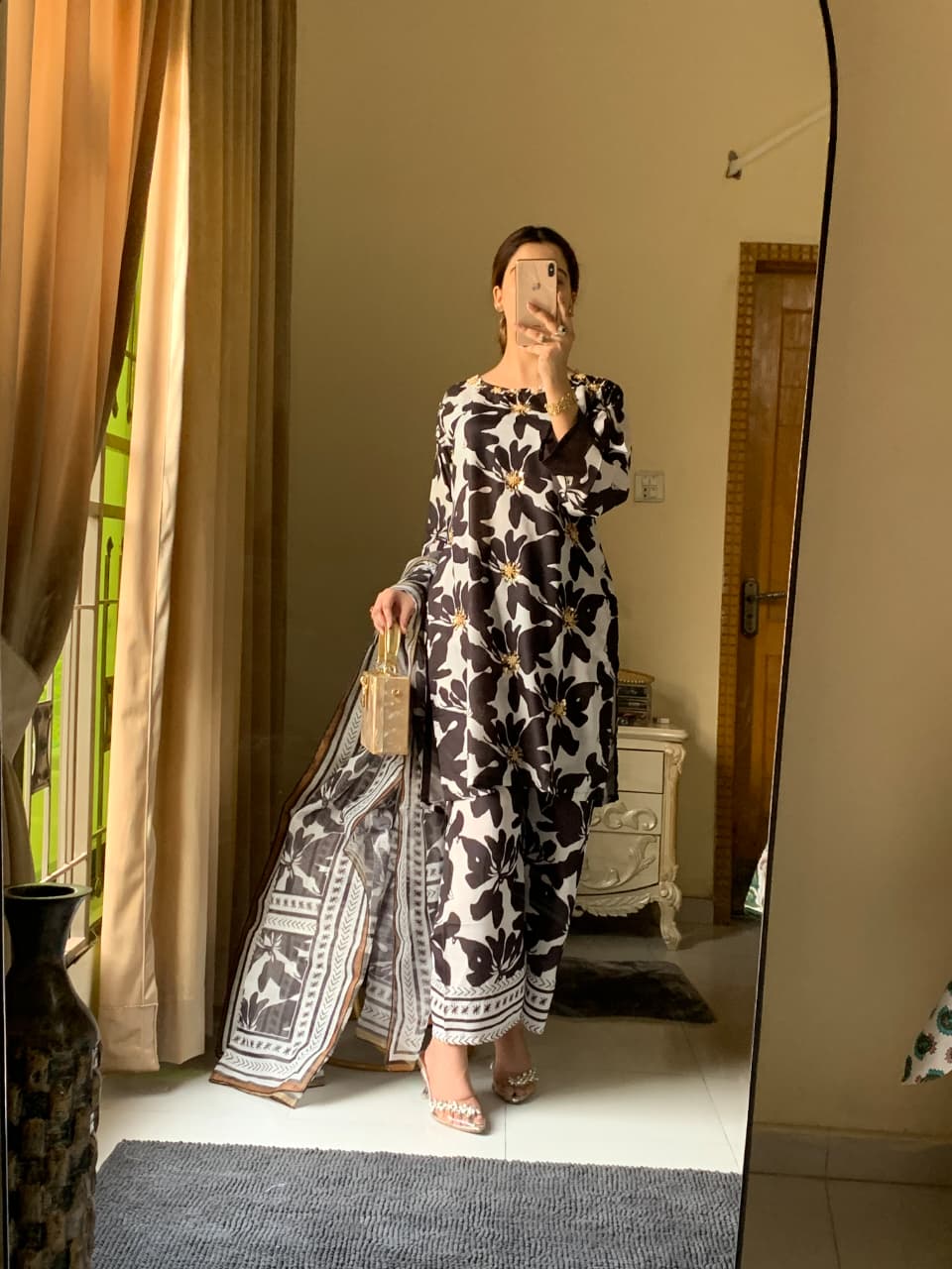 Aniqa  Long line Stitched Silk Lawn 3-Piece Collection