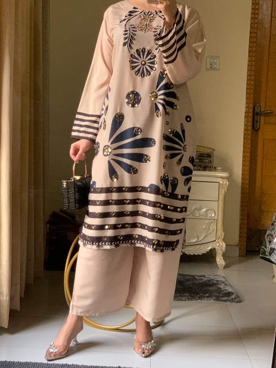 Huria Longline Stitched 3-Piece