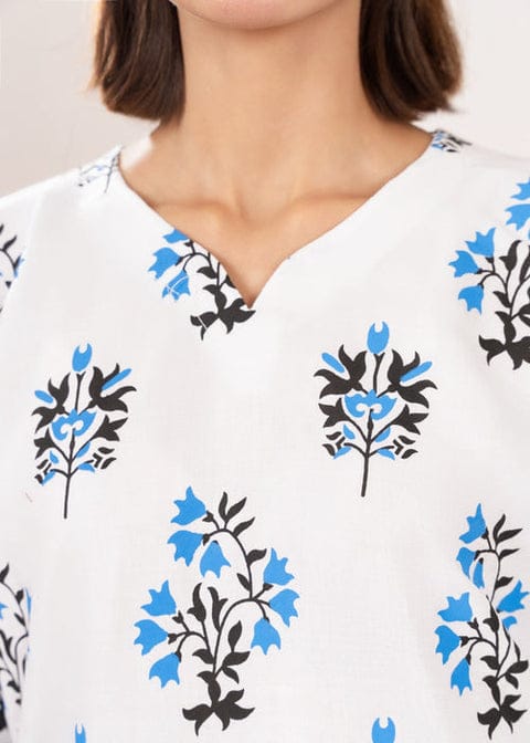Iqra Kanwal Design Elegant look printed 2 pieces (white)