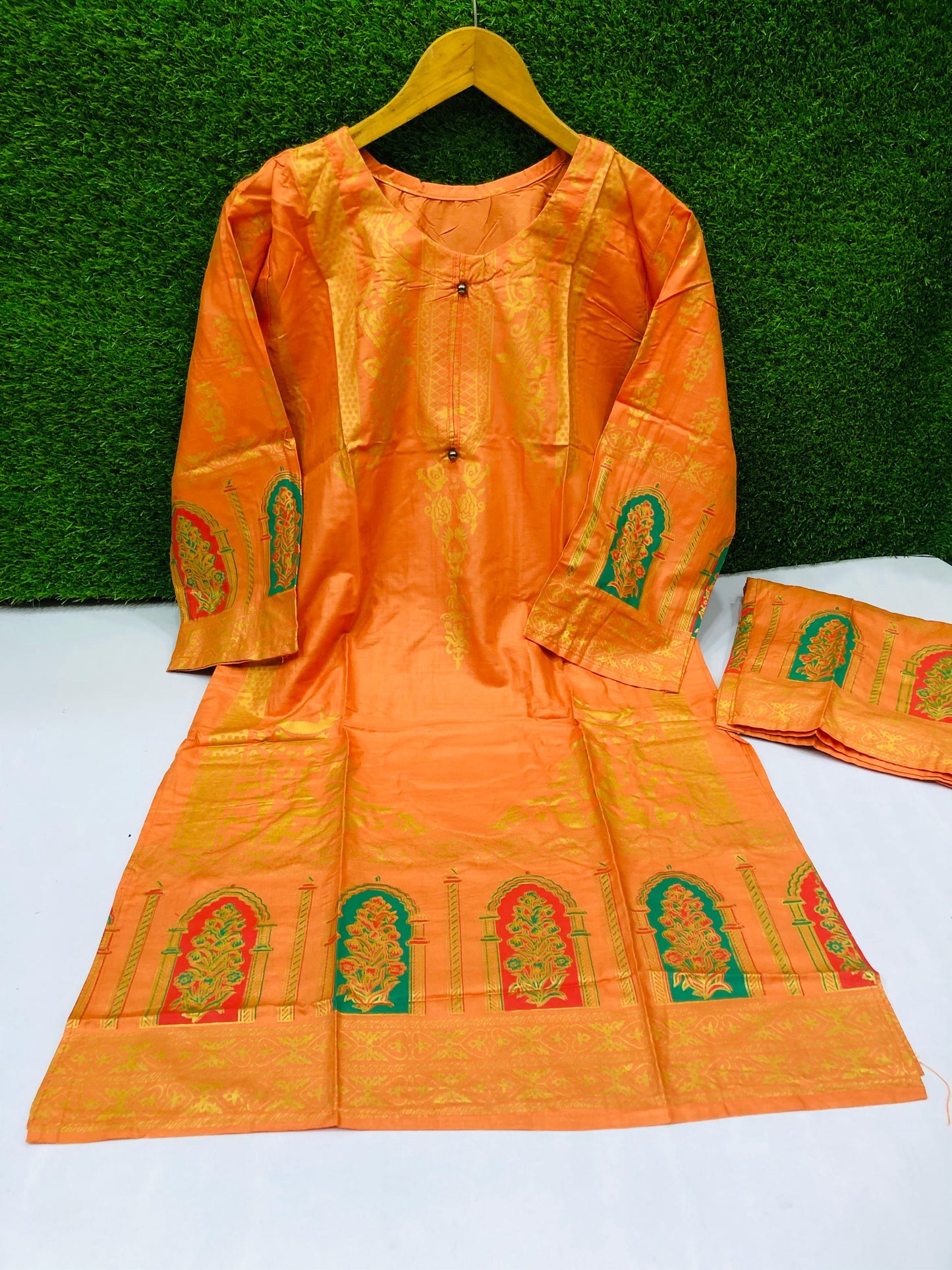 3D Stitched 2-Piece Set Outfit (Orange)