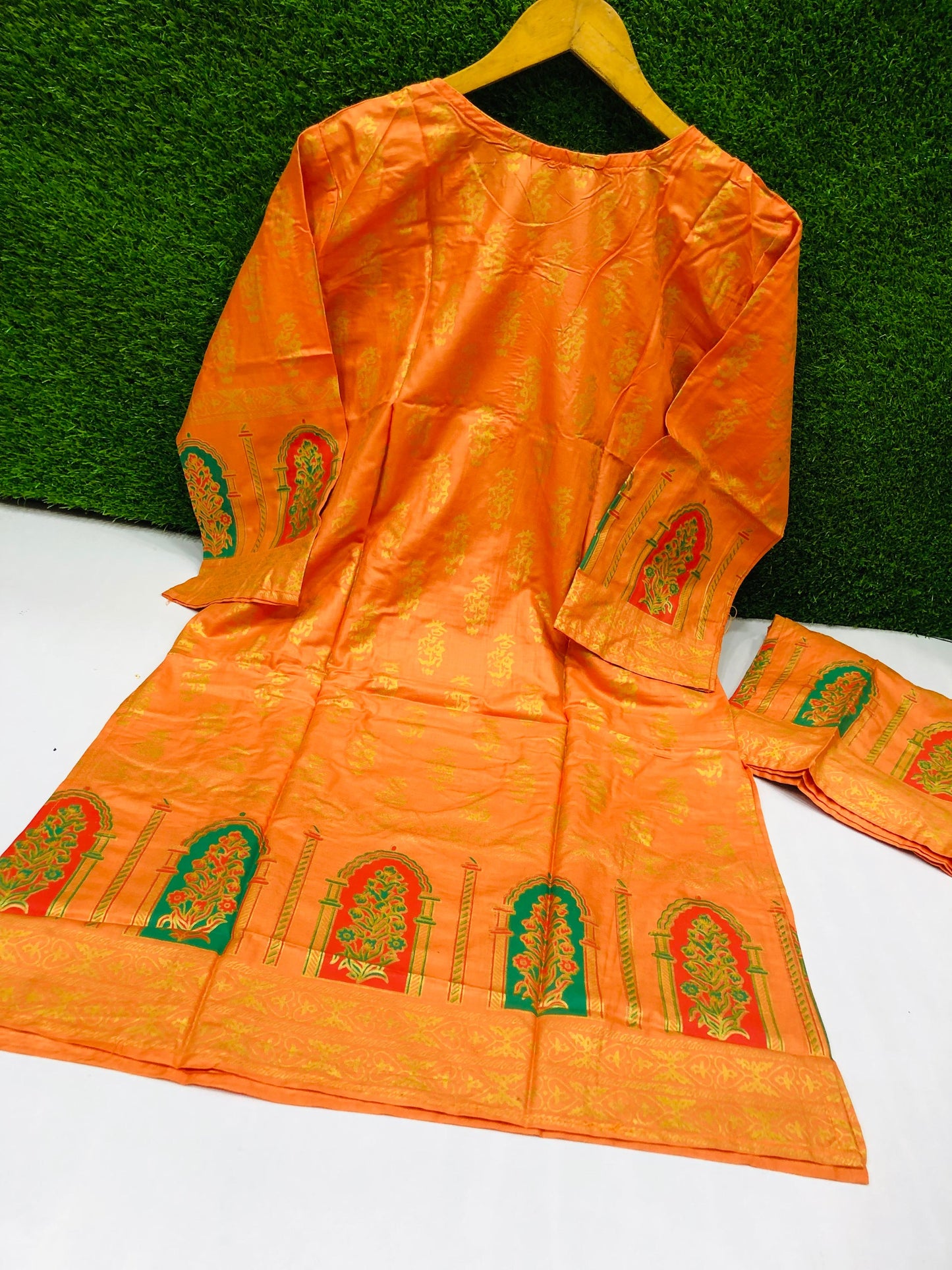 3D Stitched 2-Piece Set Outfit (Orange)