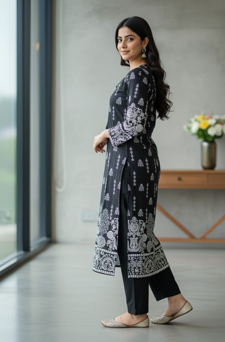 Stitched 2-Piece Set Digital Printed Outfit