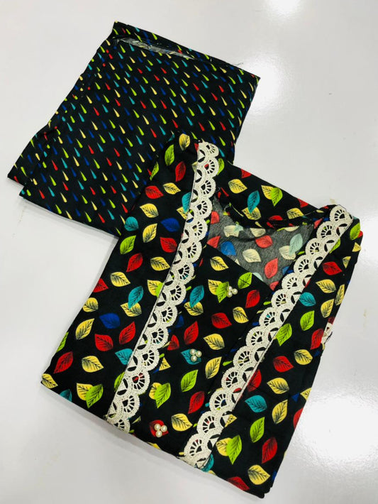 Stitched 2-Piece Set with Elegant Lace Detailing