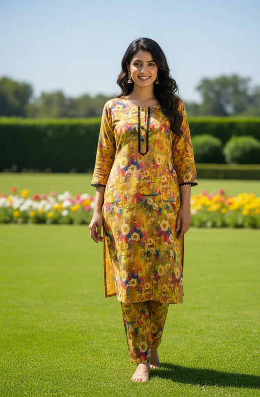 Dhanak Digital Print 2piece Suits for Winters