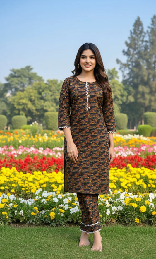 Dhanak Digital Print 2piece Suits for Winters