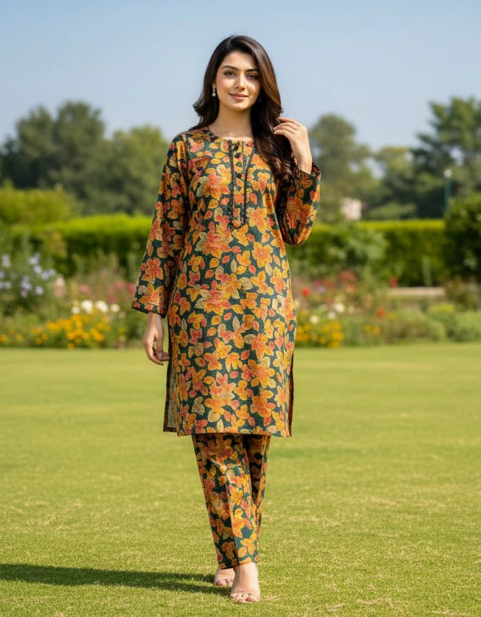 Dhanak Digital Print 2piece Suits for Winters