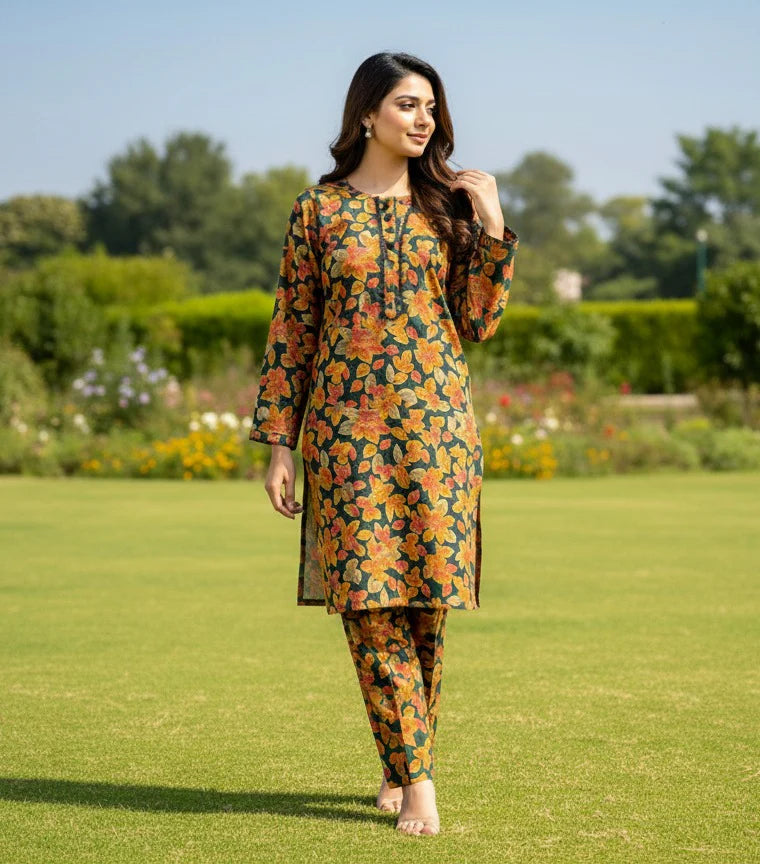 Dhanak Digital Print 2piece Suits for Winters