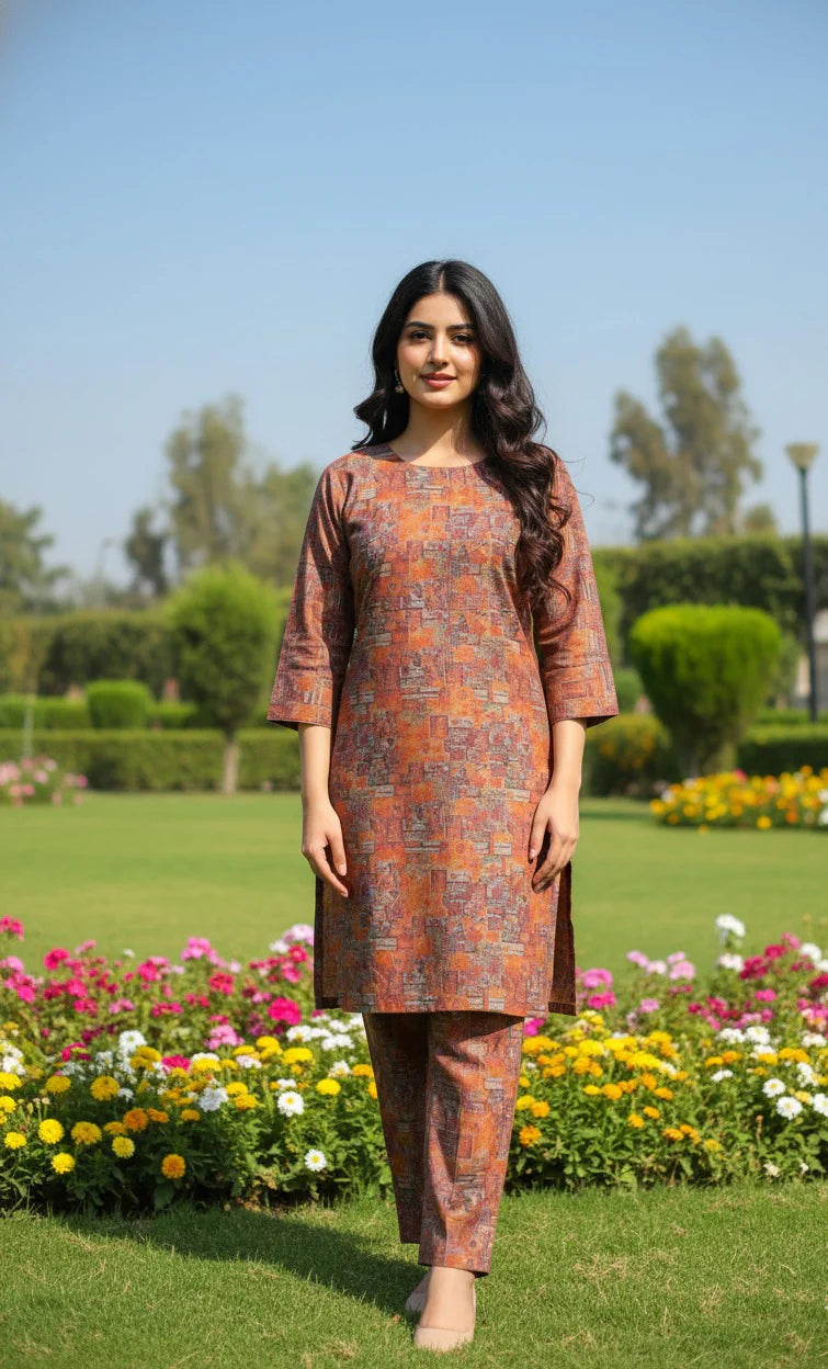 Dhanak Digital Print 2piece Suits for Winters