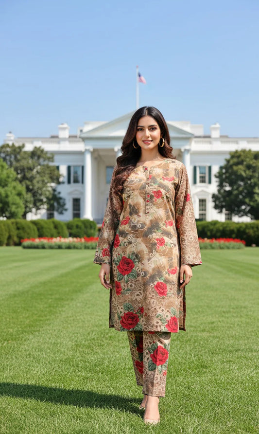 Dhanak Digital Print 2piece Suits for Winters