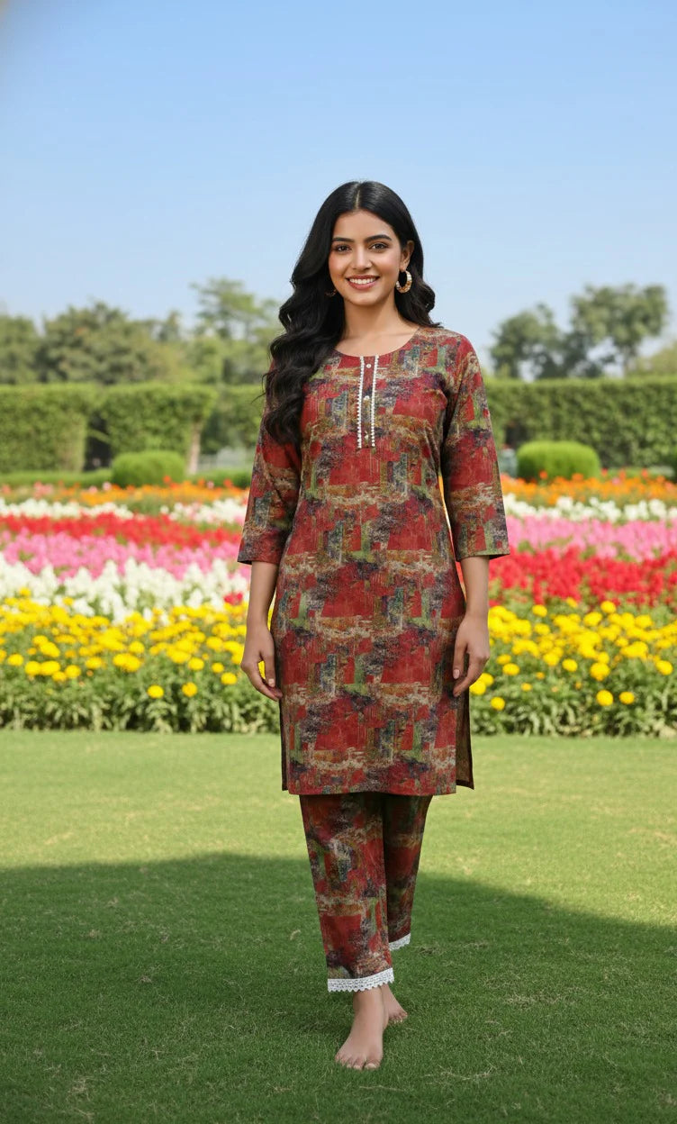 Dhanak Digital Print 2piece Suits for Winters