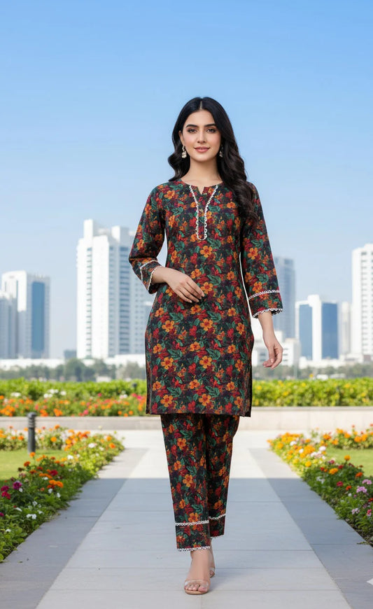 Dhanak Digital Print 2piece Suits for Winters