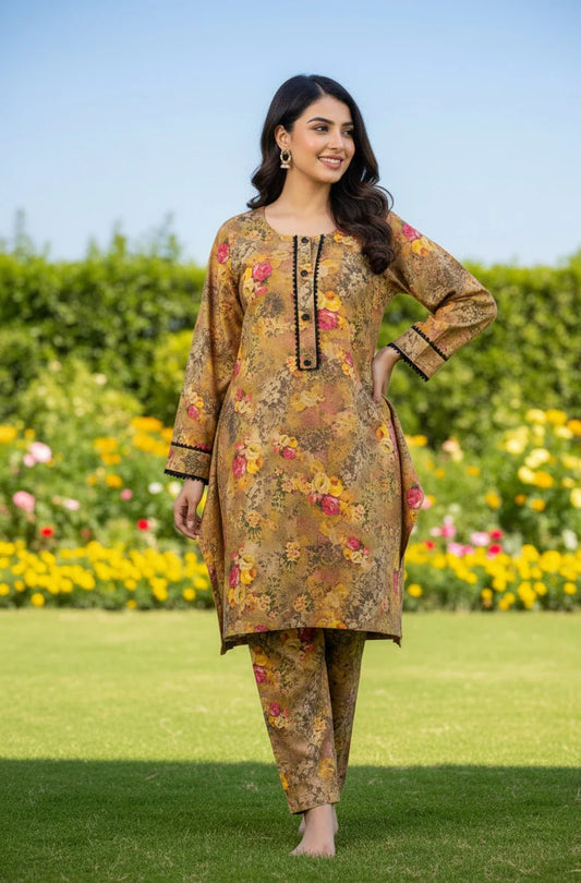 Dhanak Digital Print 2piece Suits for Winters