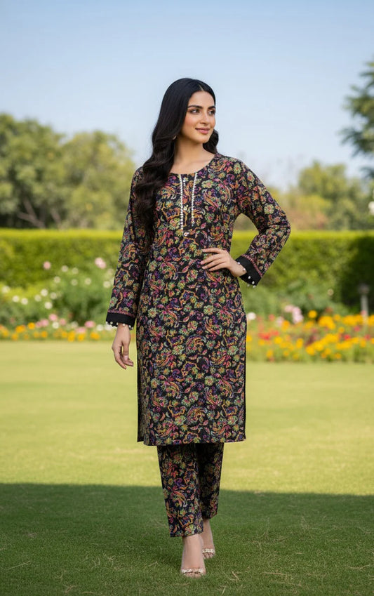 Dhanak Digital Print 2piece Suits for Winters
