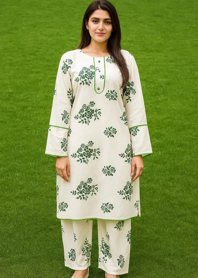 Stitched 2-Piece Set Digital Printed Outfit